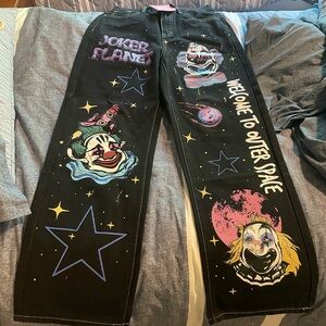 ROMWE Killer Clown Print Jeans